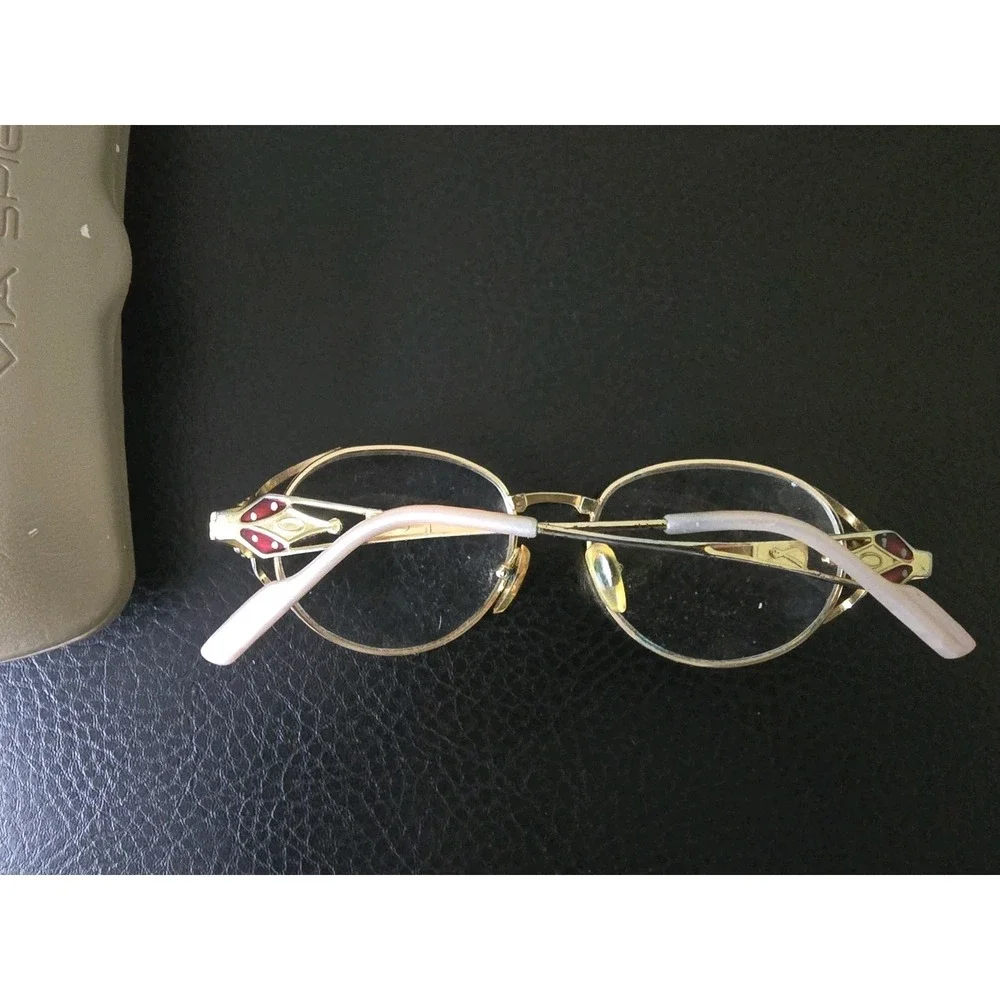 Via Spiga Women's Gold Metal Oval Full Rim Eyeglasses Frame